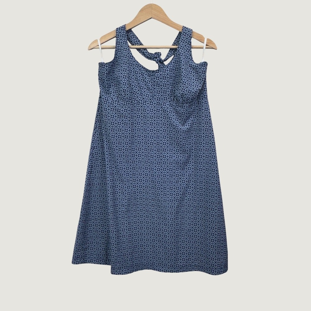 Columbia Freezer Dress Size L Blue Geometric Print Sleeveless Activewear Outdoor
